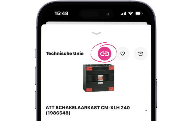 Mobile Bestelcode gekoppeld