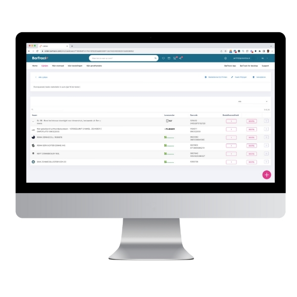 Automatisch voorraad aanvullingen bestellen met BarTrack